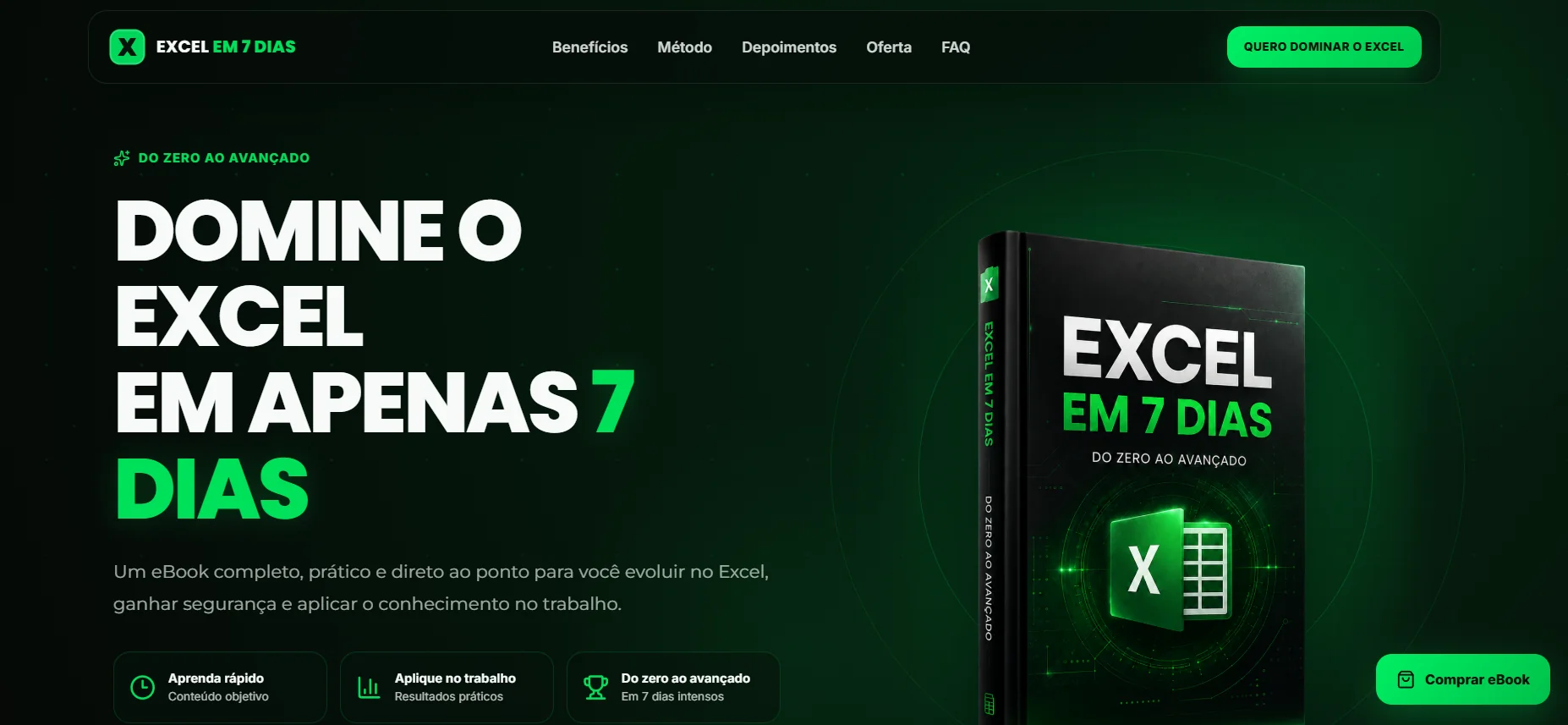 Landing page Excel em 7 Dias