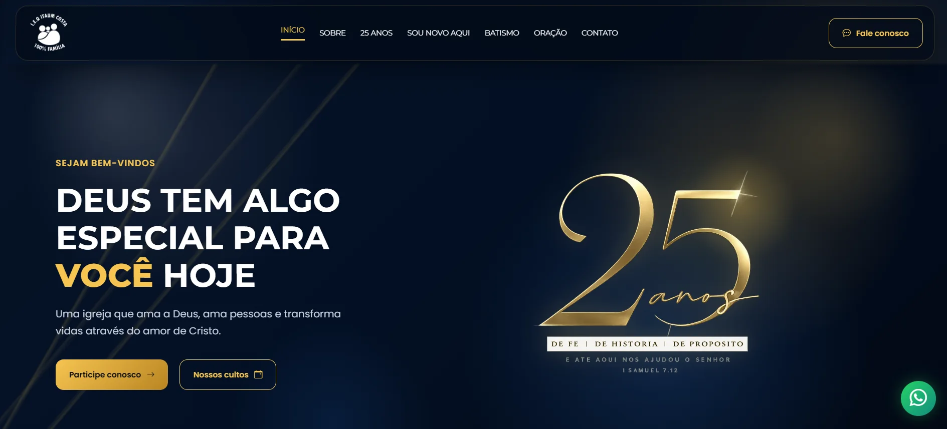 Site institucional IEQ Itaum Costa