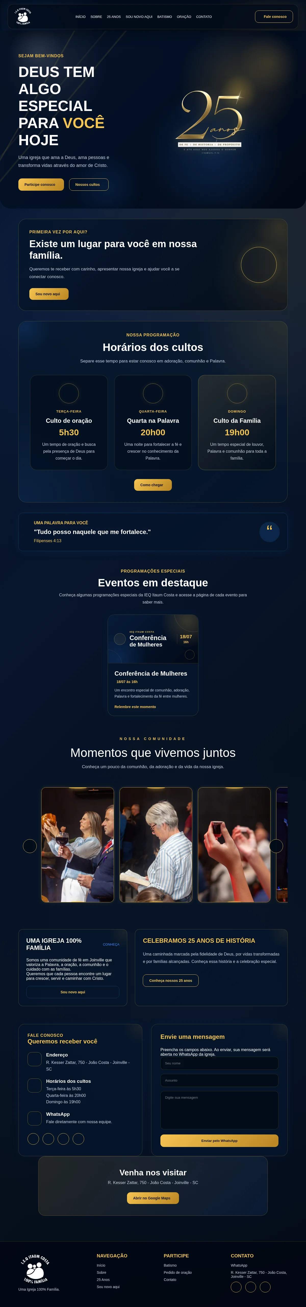 Prévia do site institucional IEQ Itaum Costa